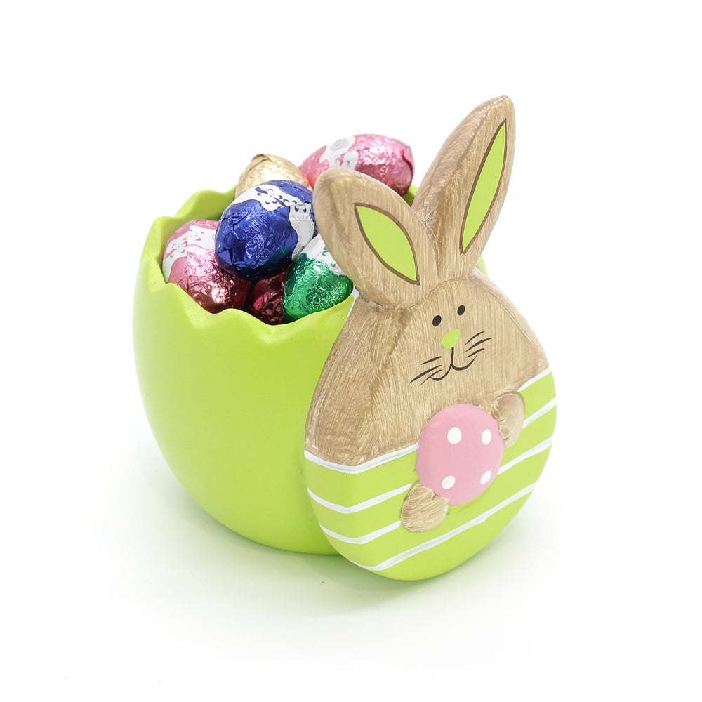 Vasetto in resina Coniglio di Pasqua 7x10.5cm, confezione per Pasqua, idea regalo