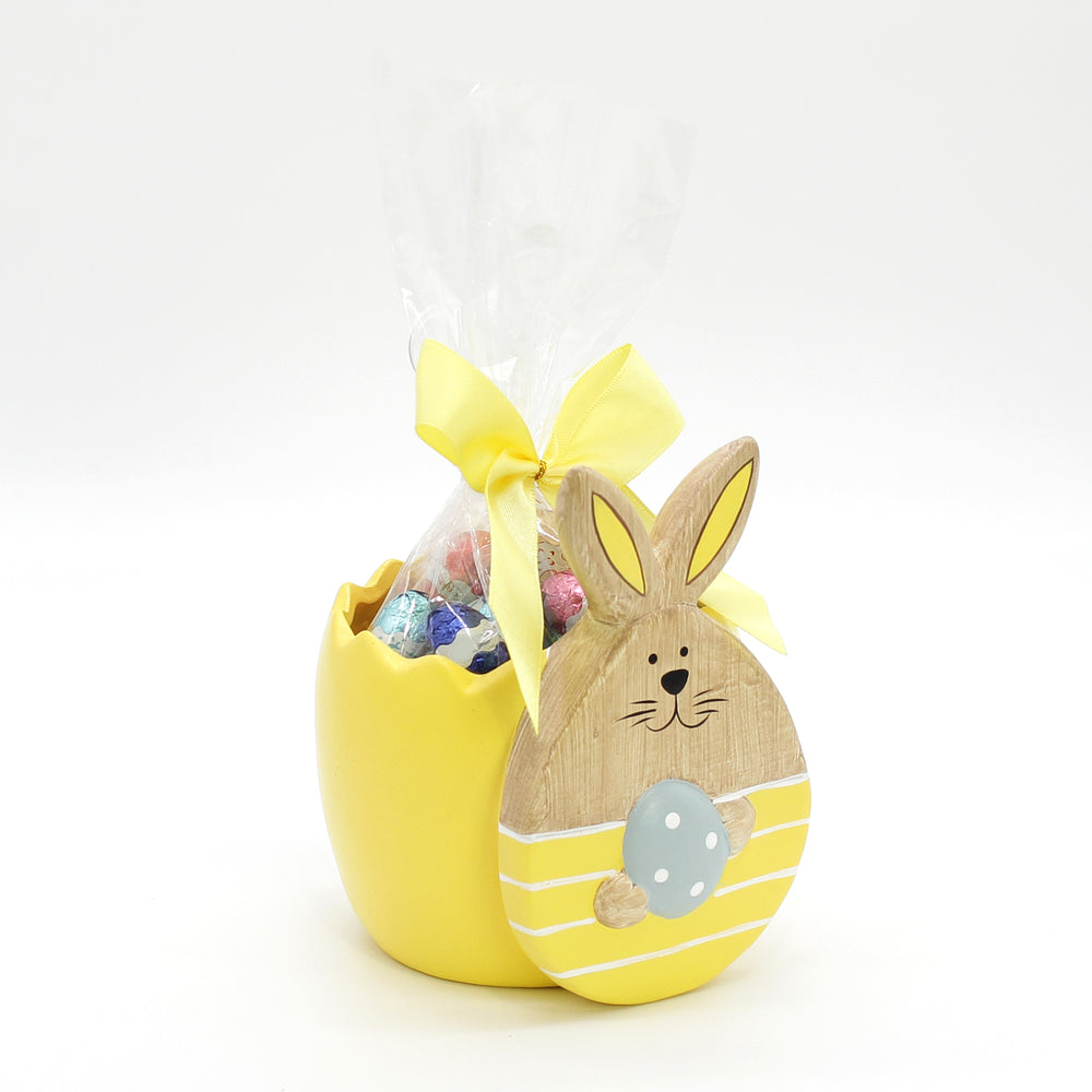 Vasetto in resina Coniglio di Pasqua 11x14cm, confezione per Pasqua, idea regalo