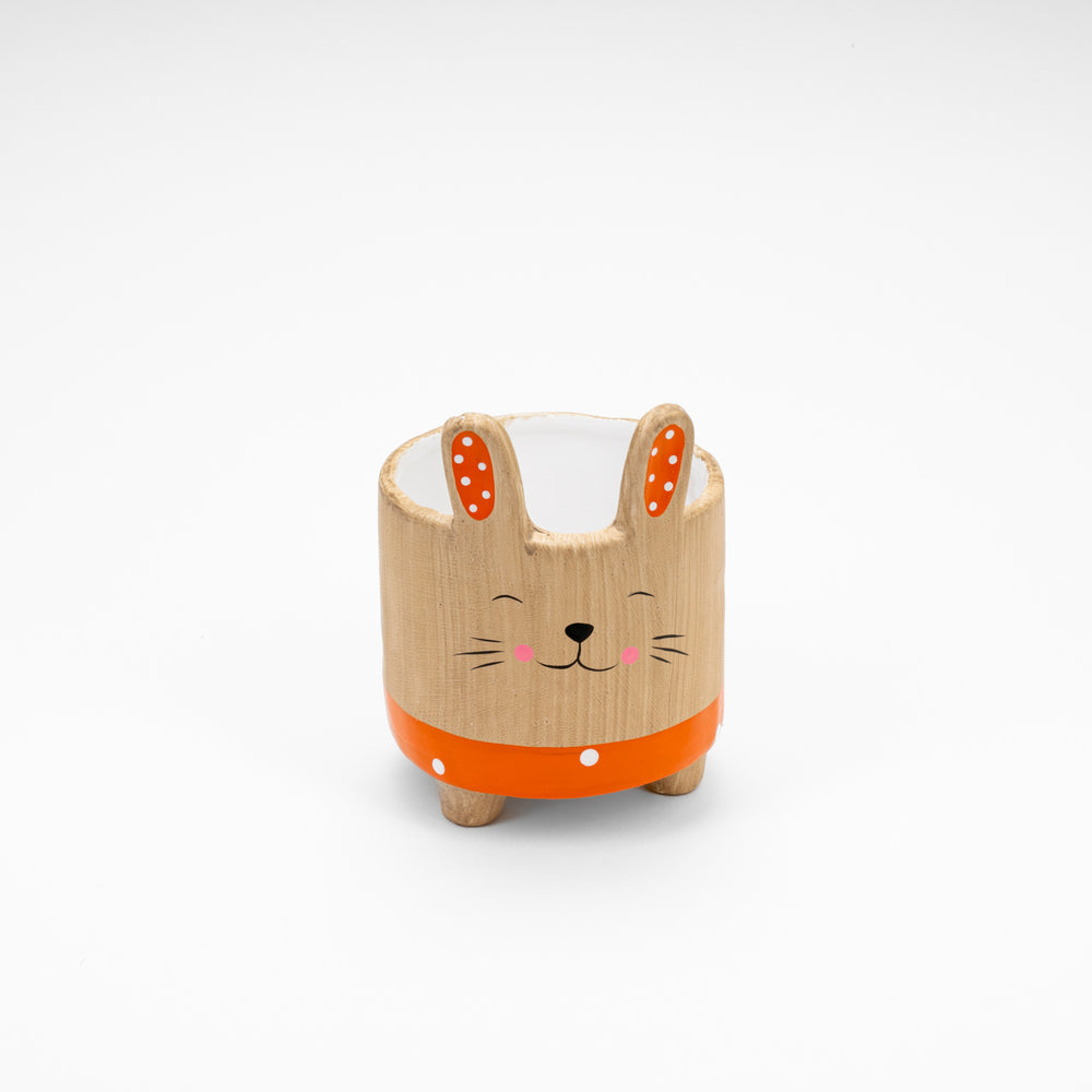 Vasetto in resina Coniglietto 10.5x14cm, confezione per Pasqua, idea regalo