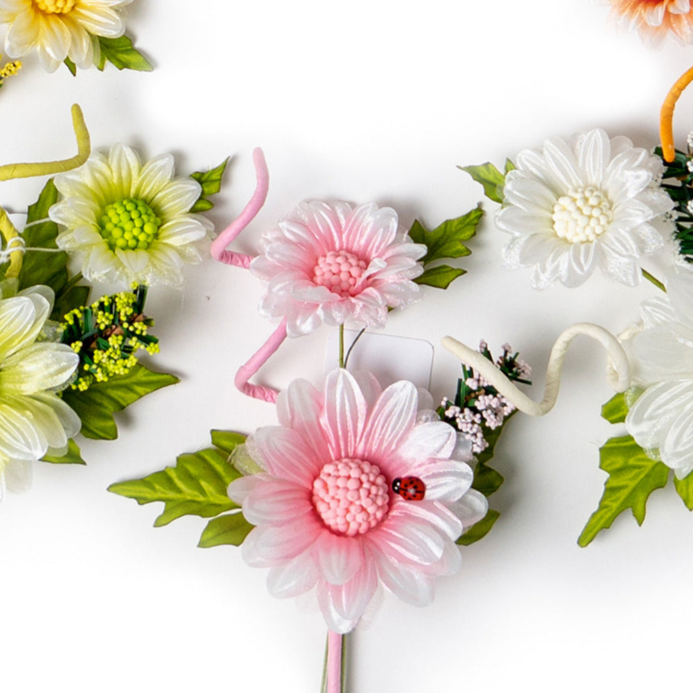 Pick Fiore Girasole doppio, fiori per uova di pasqua, decorazioni pasquali, confezionamento