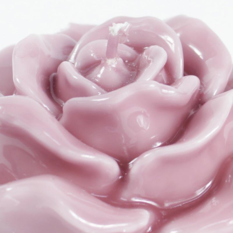 Candela a forma di rosa rosa Ø 6 cm