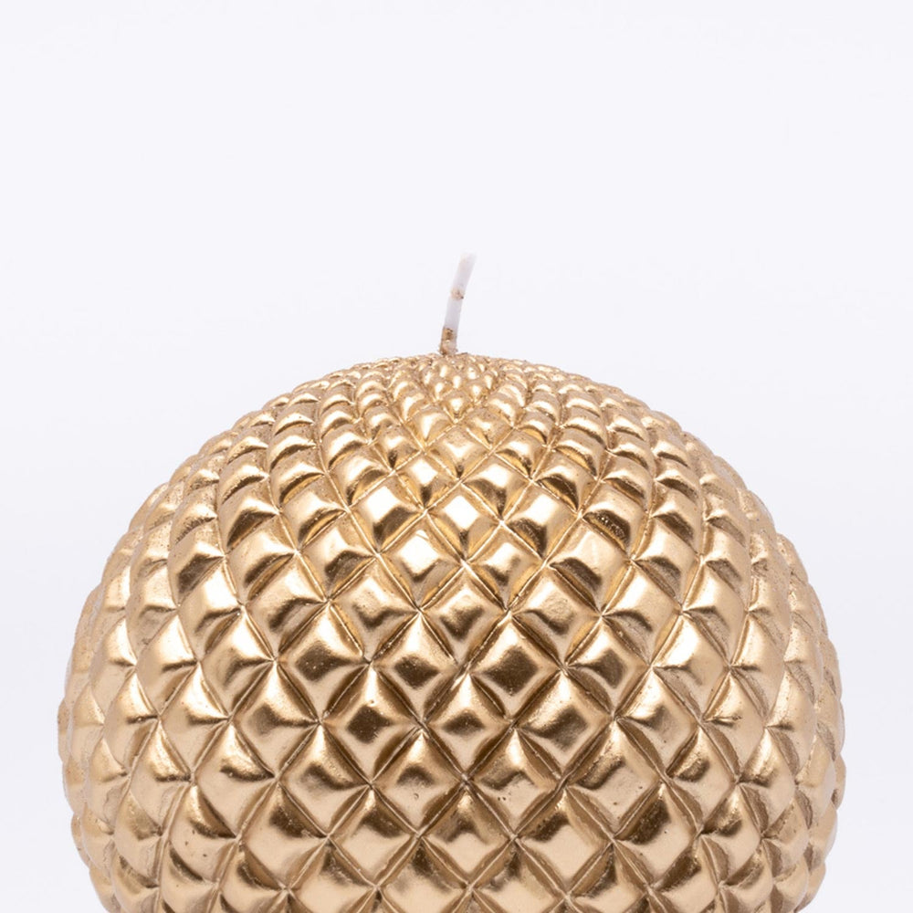 Candela sferica design oro Ø 11 cm
