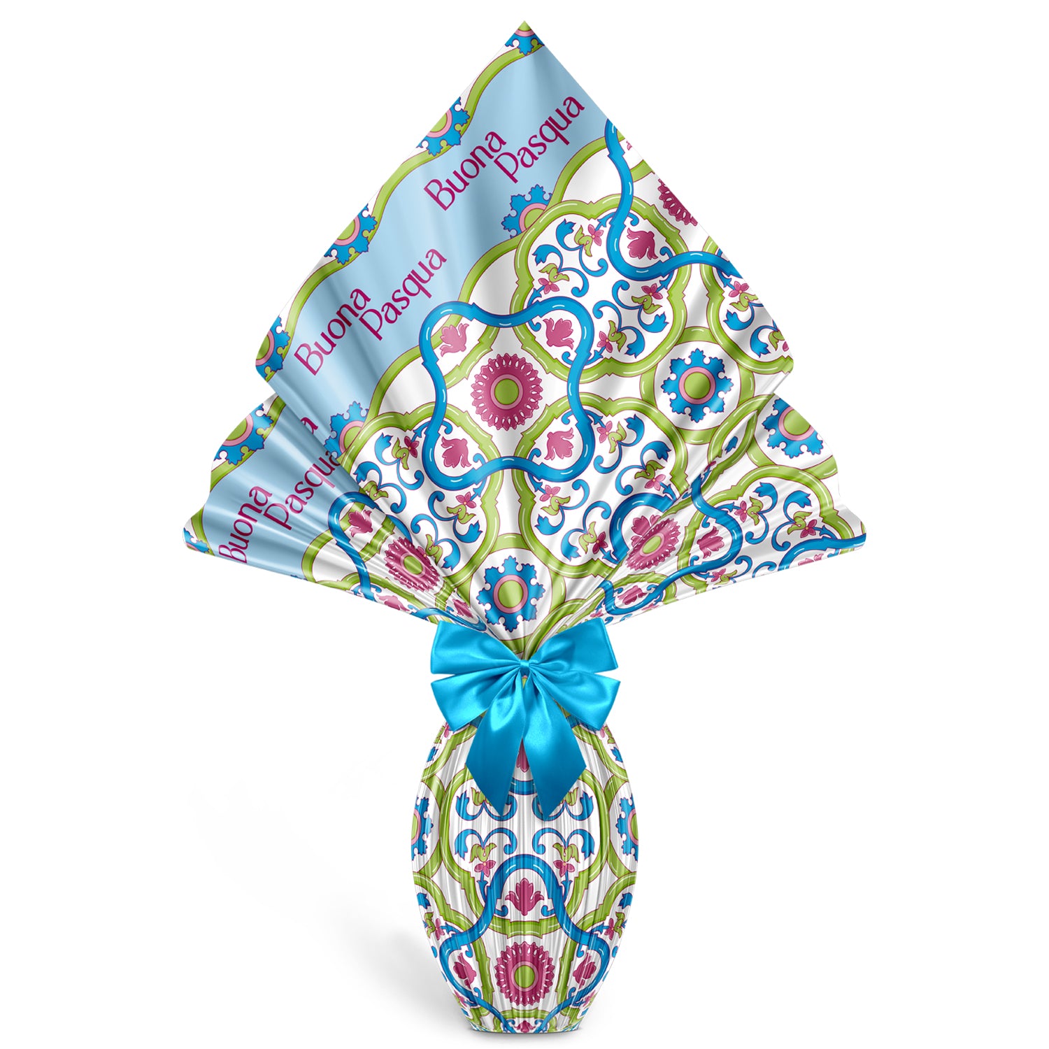 Incarto per uova di pasqua 90x90cm, fantasia Vietrese