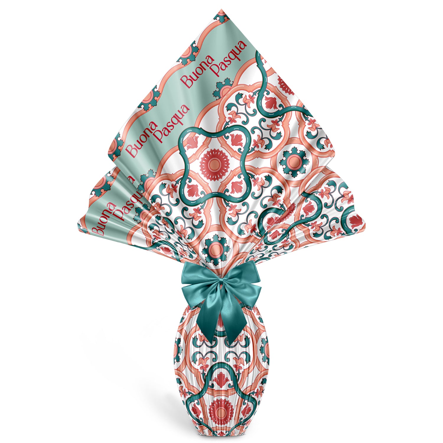 Incarto per uova di pasqua 100x100cm, fantasia Vietrese