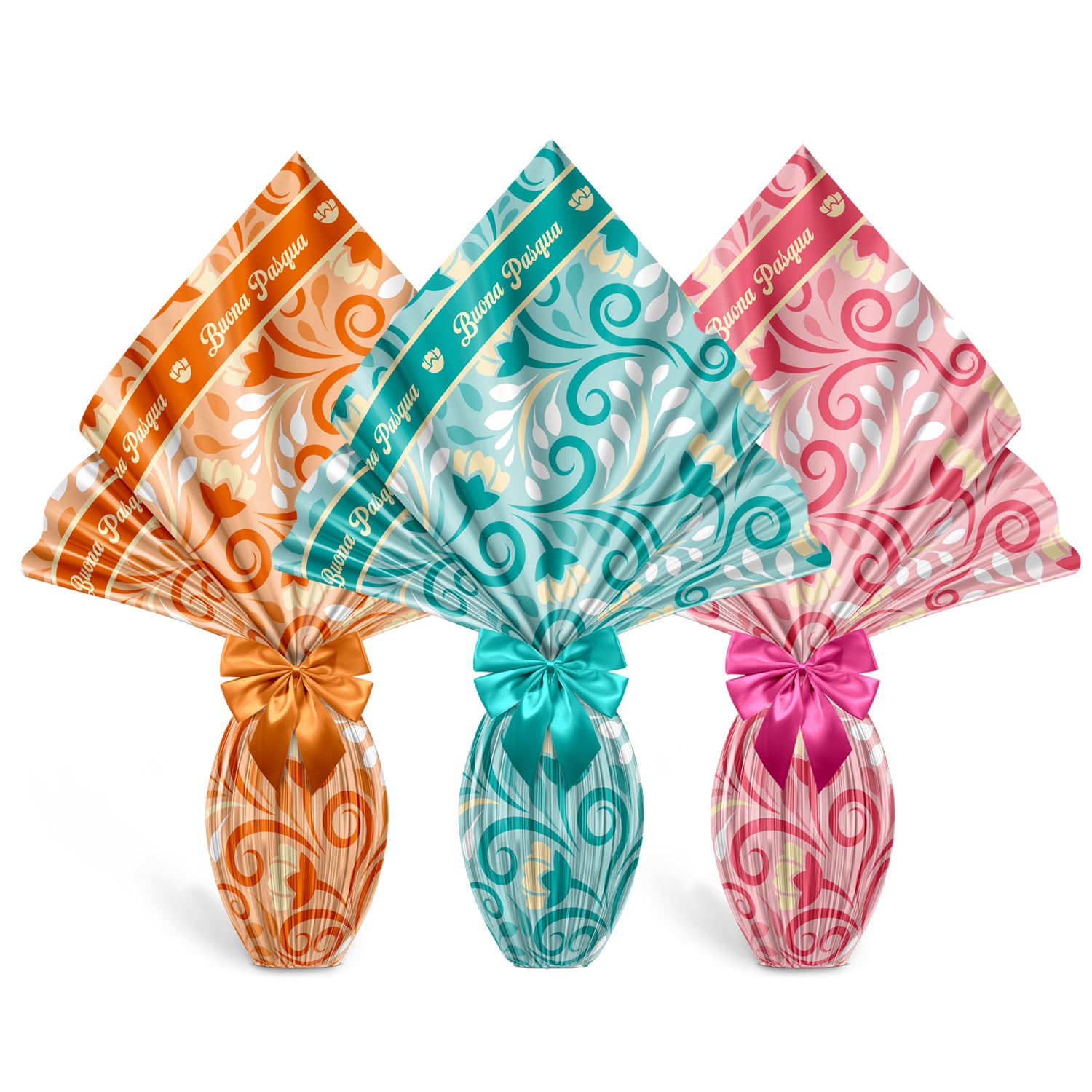 Incarto per uova di pasqua 90x90cm, fantasia Fiorata Minimal