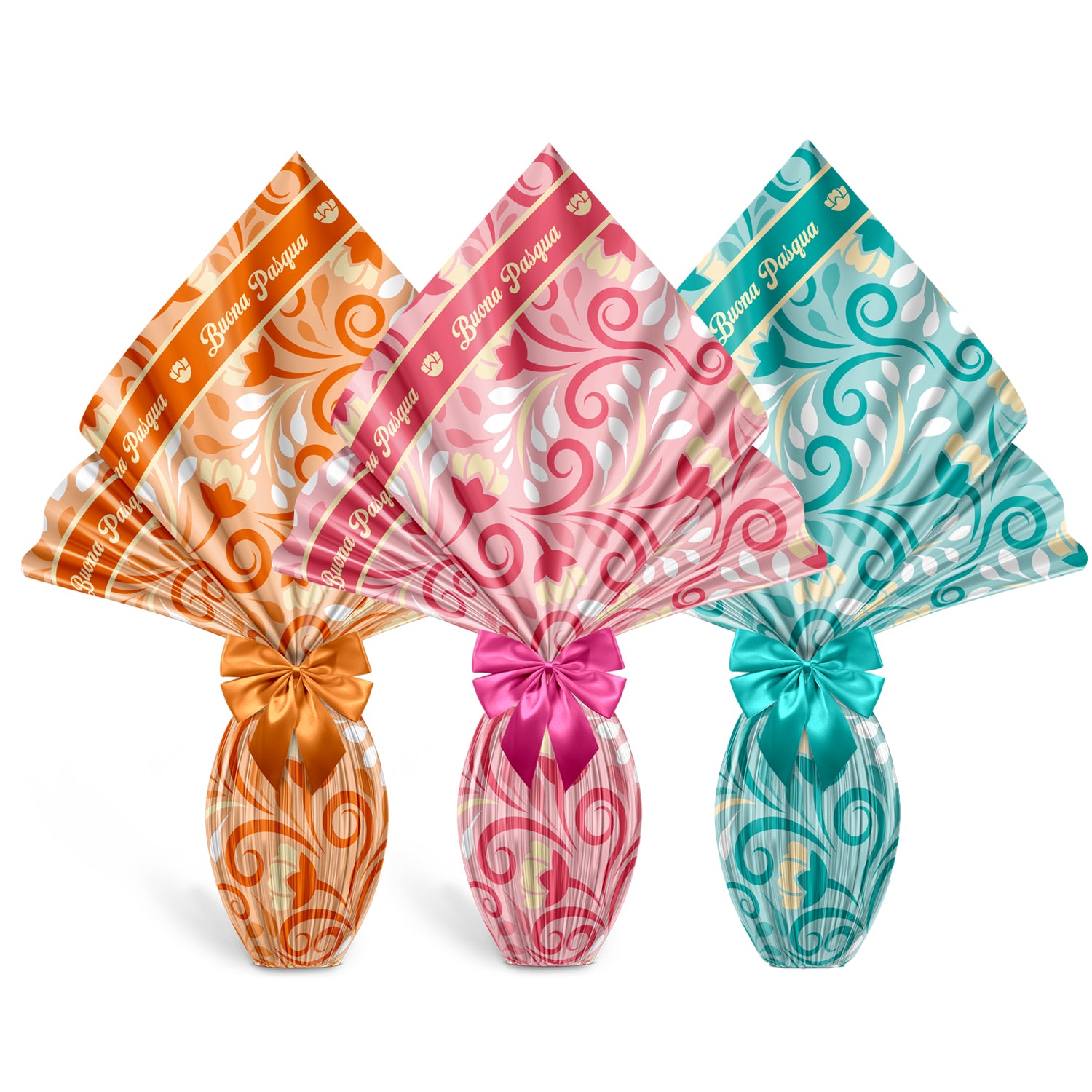 Incarto per uova di pasqua 100x100cm, fantasia Fiorata Minimal