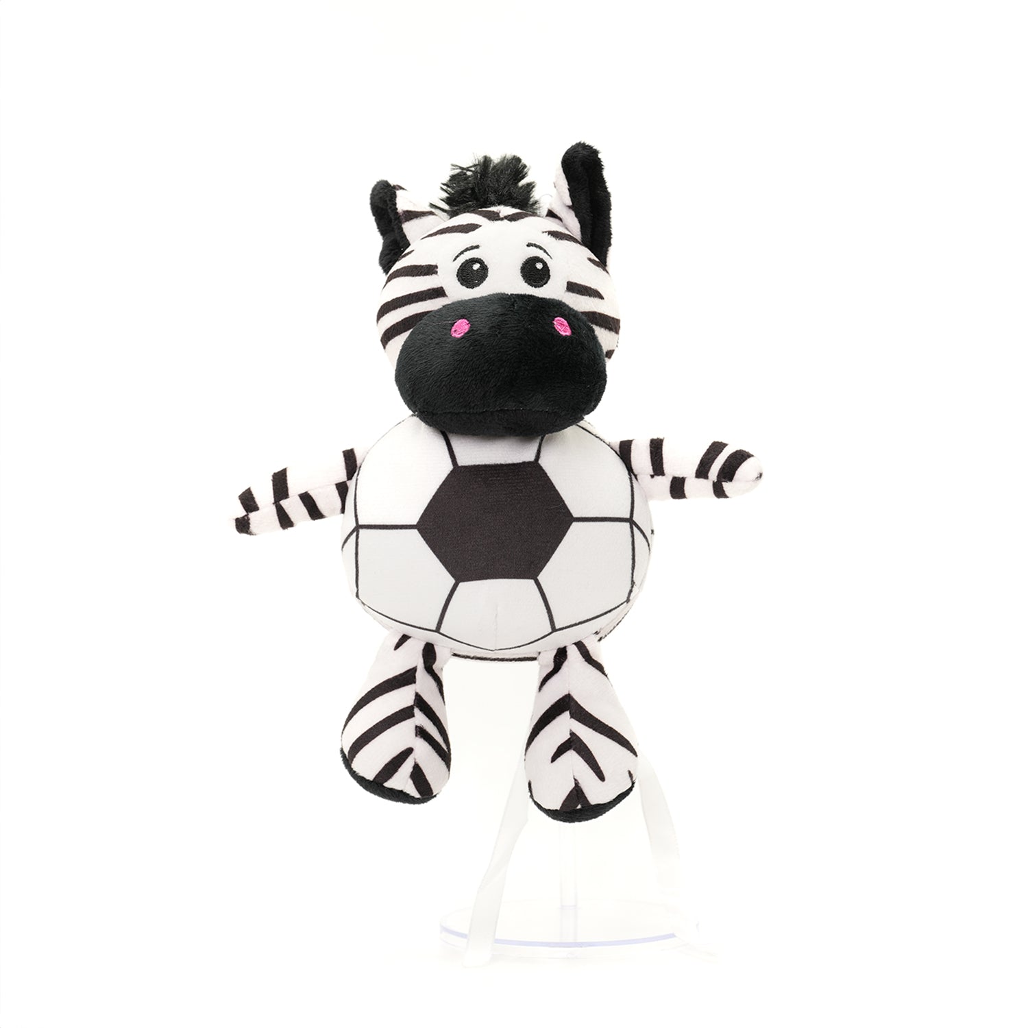 Peluche Mascotte Bianco e Nero, pupazzo sportivo per pasqua, idea regalo