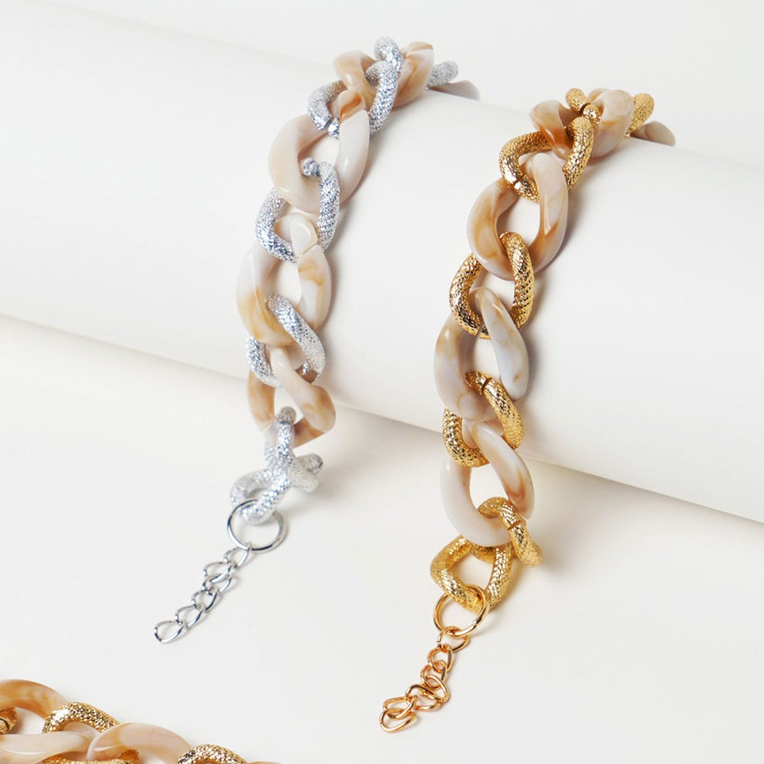 Bracciale catena osso e martellata, sorprese per uova di pasqua, bigiotteria