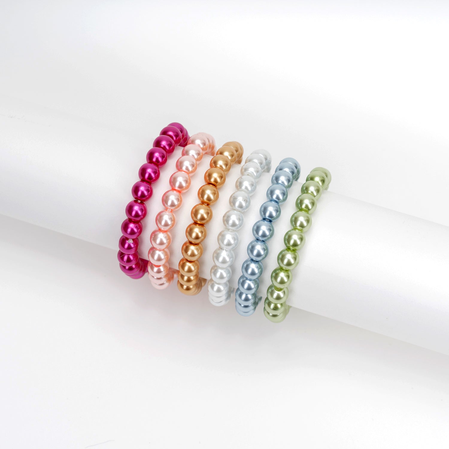 Bracciale a molla di perle colorate per Donna, sorprese per uova di pasqua,bigiotteria