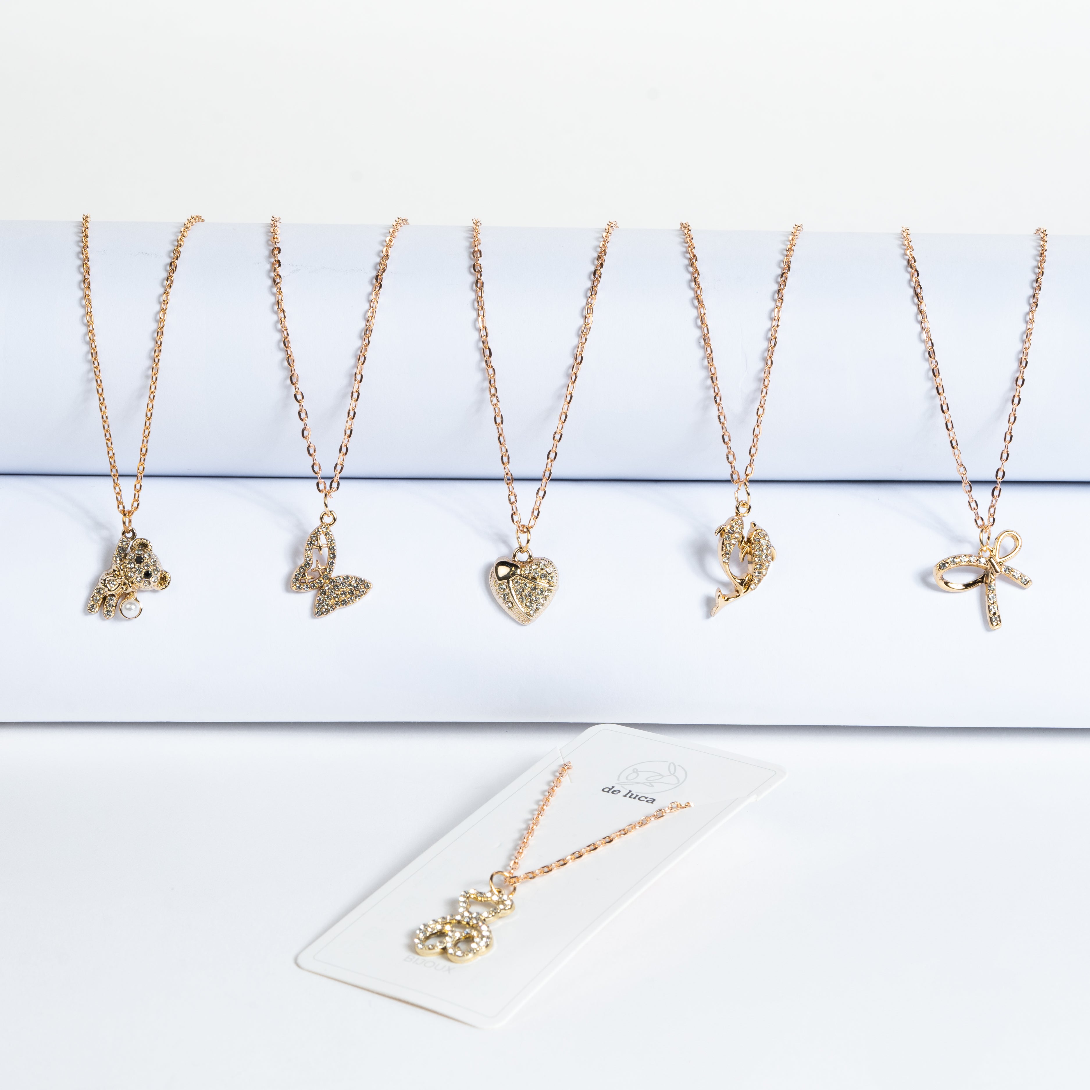 Collana colore oro con ciondolo brillantinato, sorprese per uova di pasqua,bigiotteria