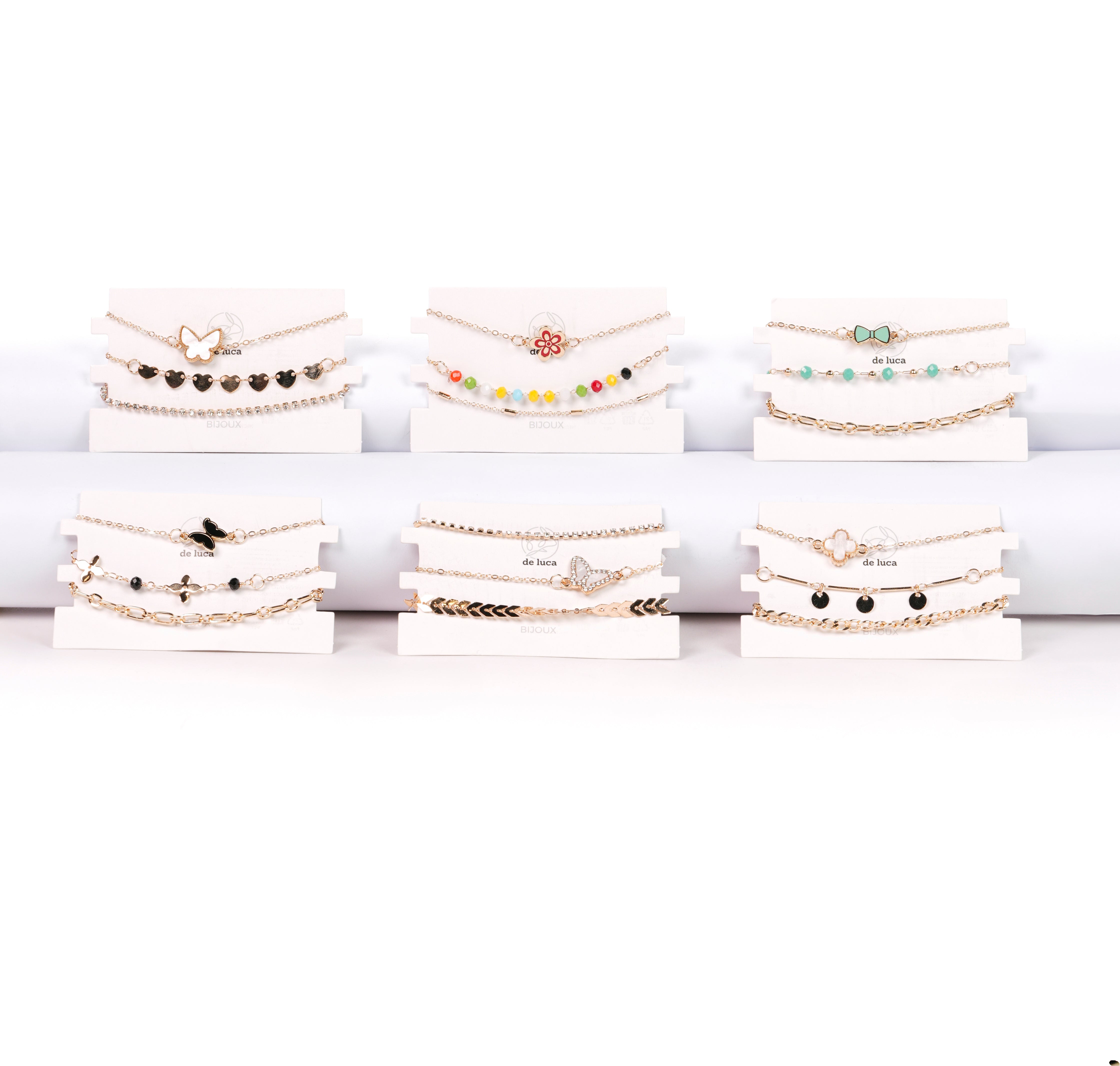 Set di 3 bracciali con dettagli colorati, sorprese per uova di pasqua,bigiotteria