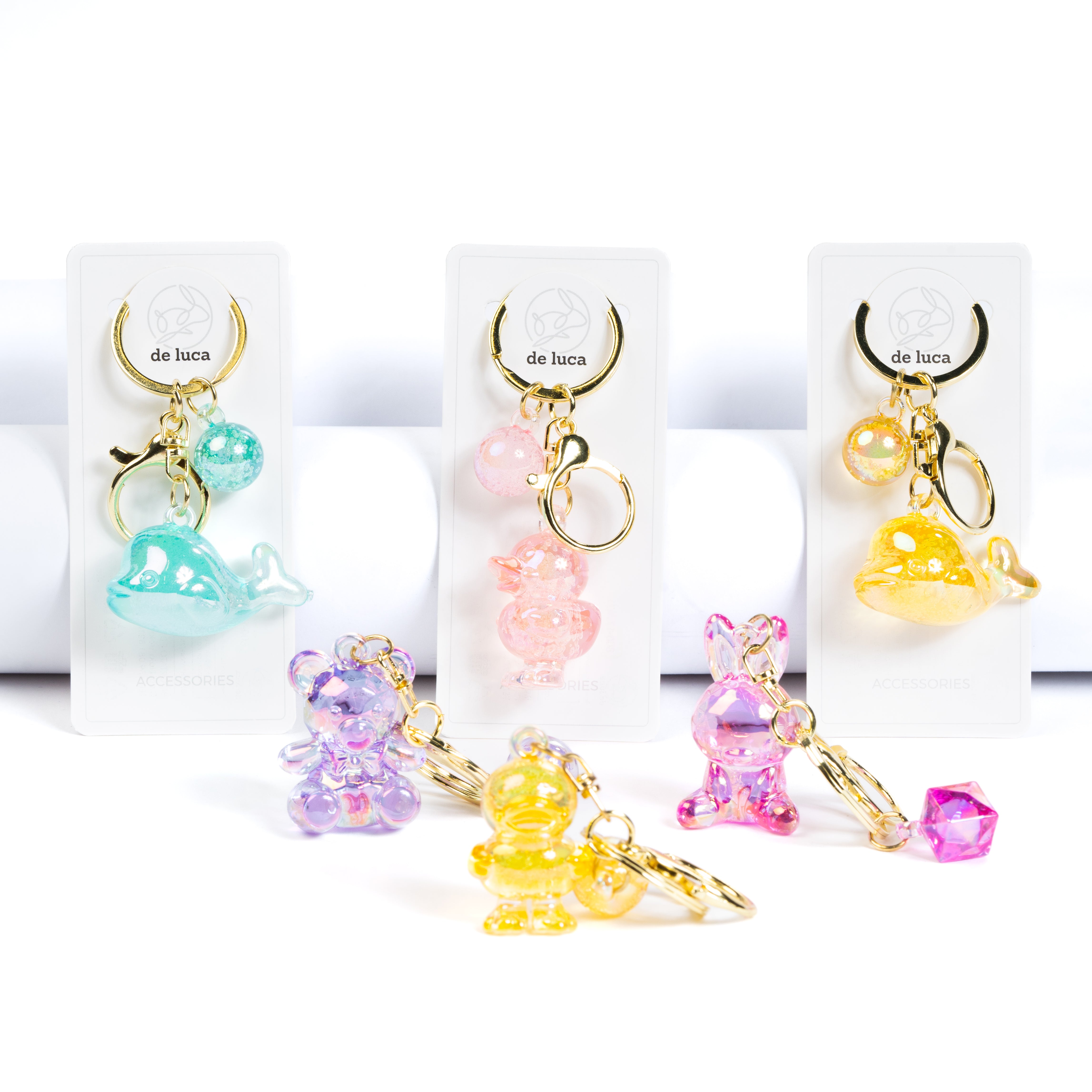 Portachiave simpatici animali in colori pastello, sorprese per uova di pasqua,bigiotteria