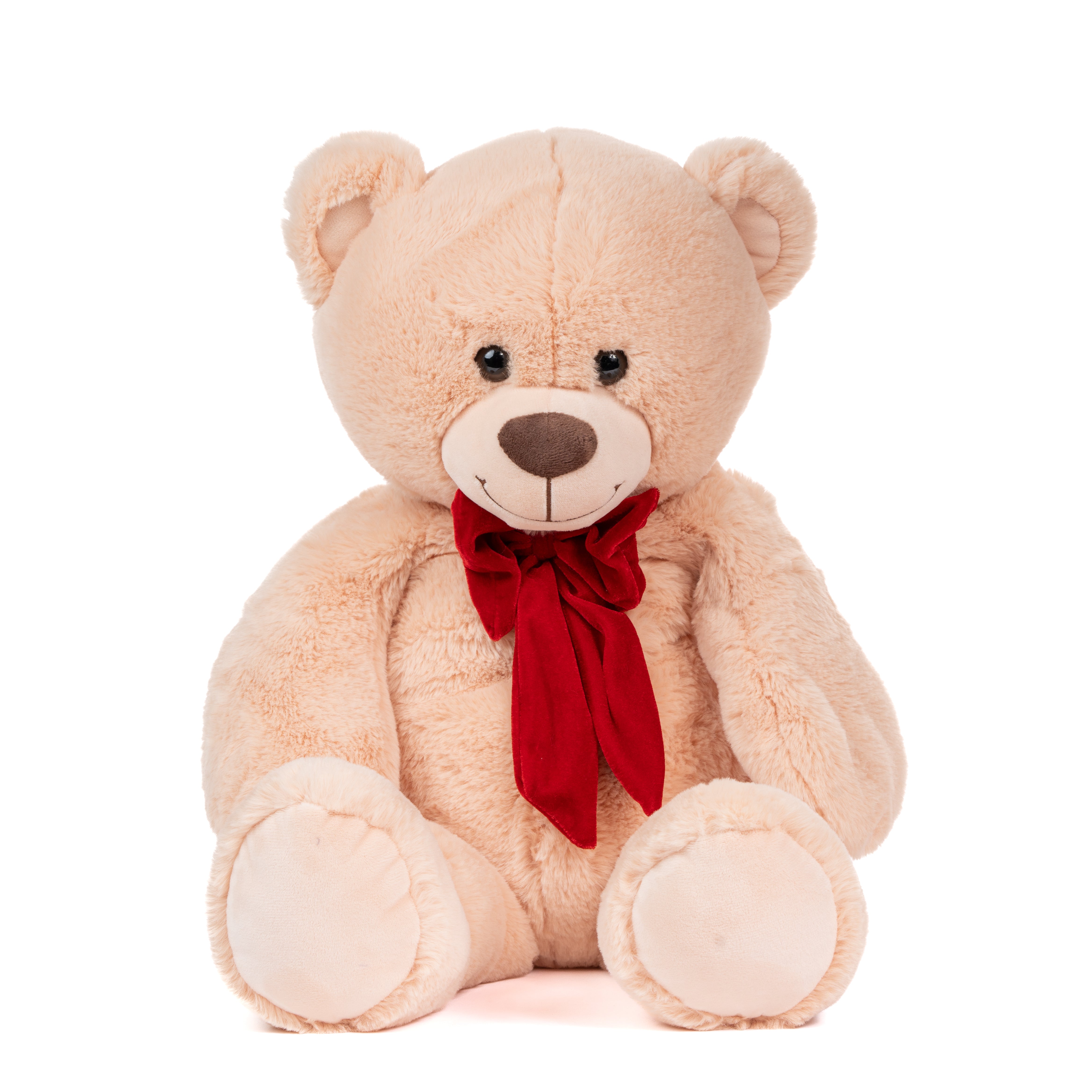 Peluche orso beige con fiocco da 240cm, pupazzi per san valentino, idea regalo
