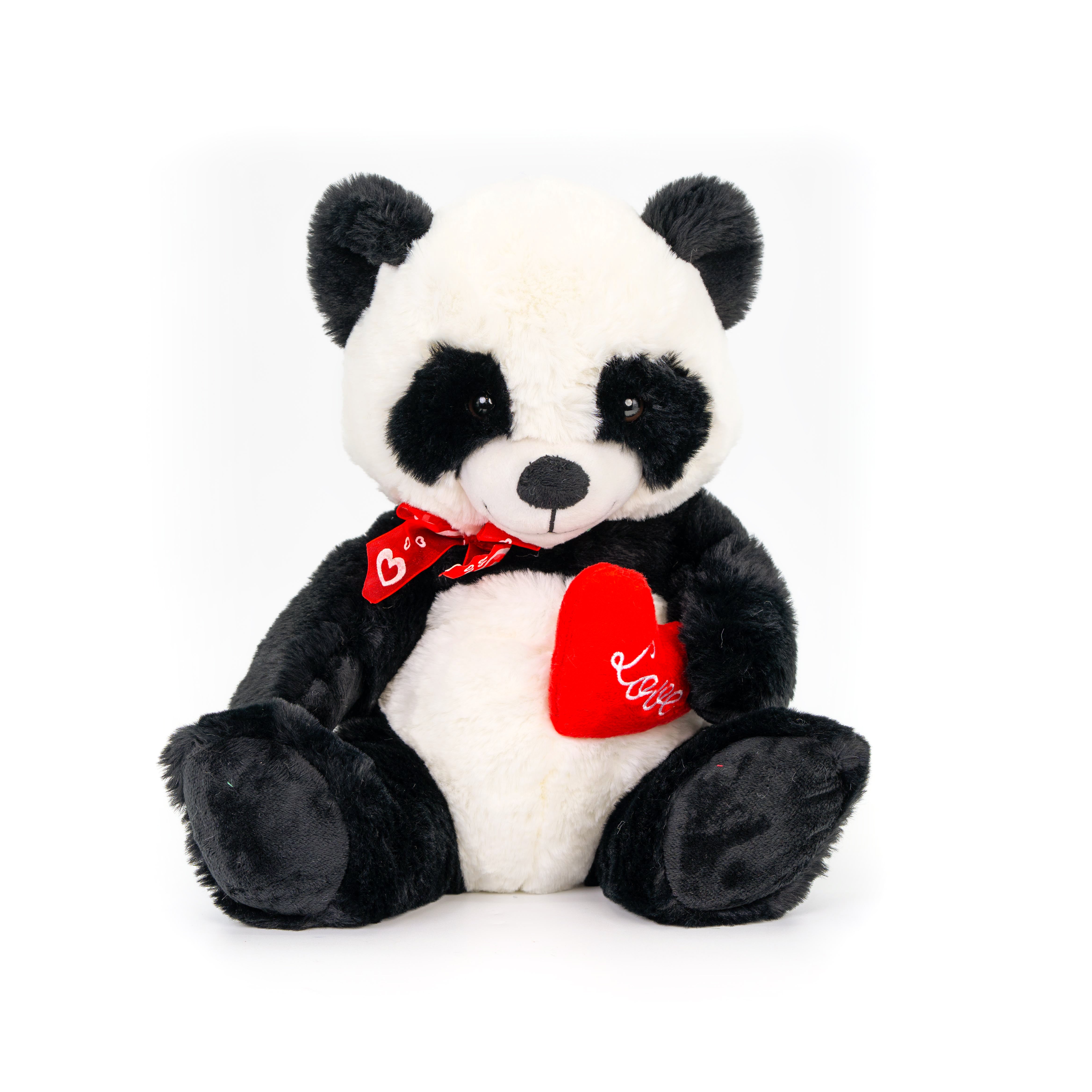 Panda con cuore tra le mani da 40cm, pupazzi per san valentino, idea regalo