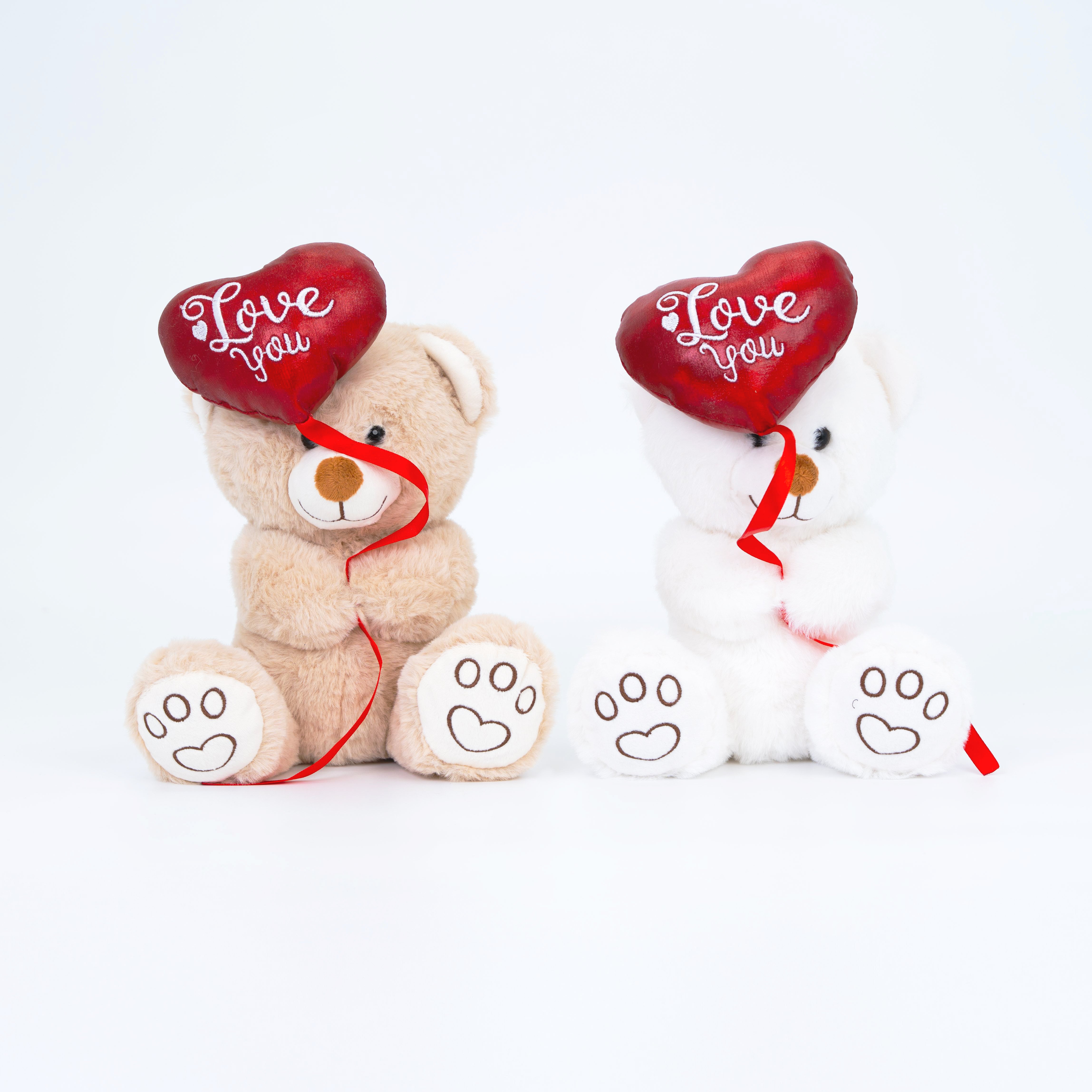 Peluche orso con palloncino a cuore da 30cm, pupazzi per san valentino, idea regalo