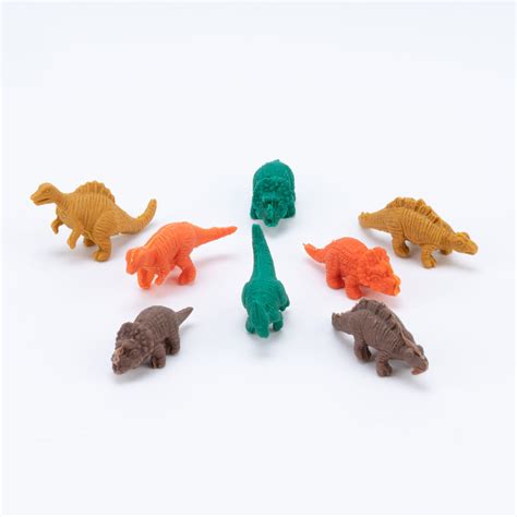 Gomma da cancellare set 6 dinosauri,  sorprese per uova di pasqua, gadget
