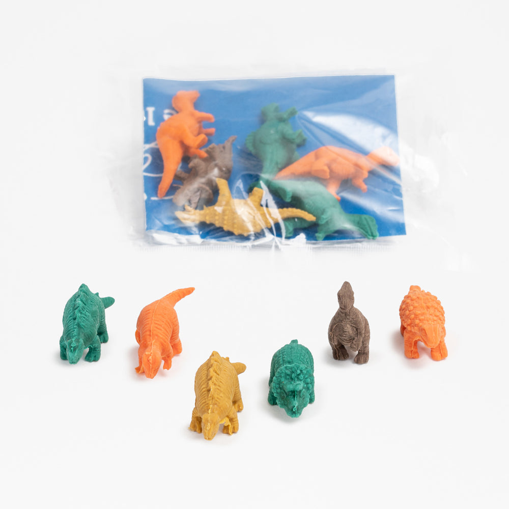Gomma da cancellare set 6 dinosauri,sorprese per uova di pasqua,gadget — De  Luca Collection