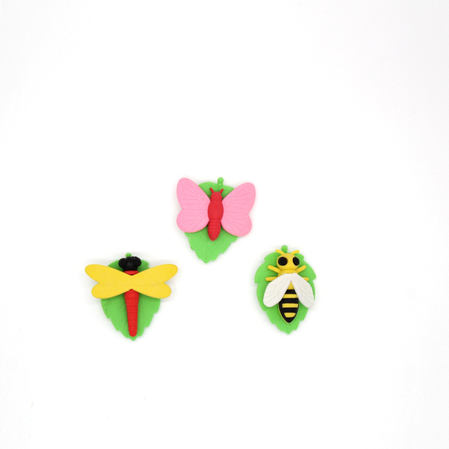 Gomma da cancellare ape, libellula,farfalla su foglia,sorprese per uova di pasqua, gadget