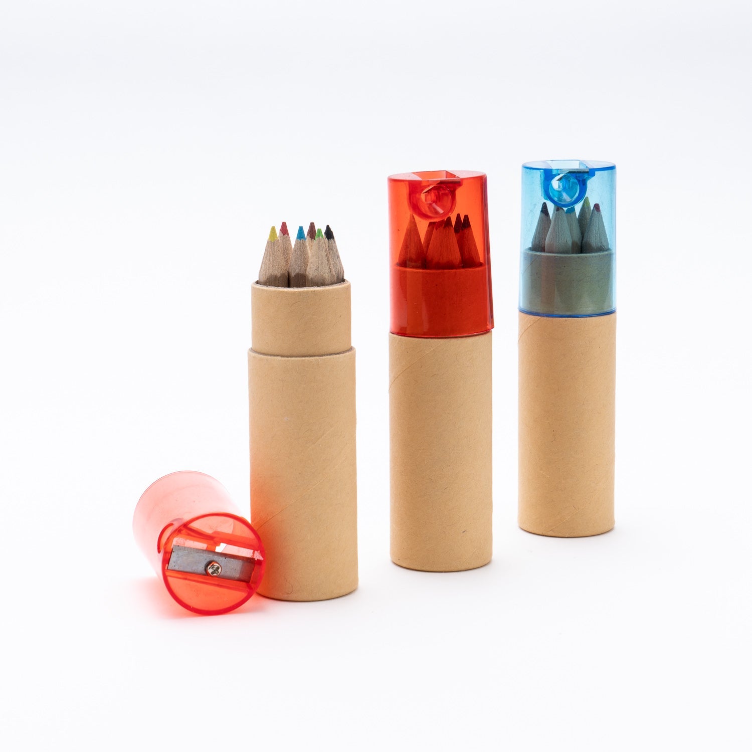 Cilindro 6 pastelli con temperamatite, sorprese per uova di pasqua, gadget