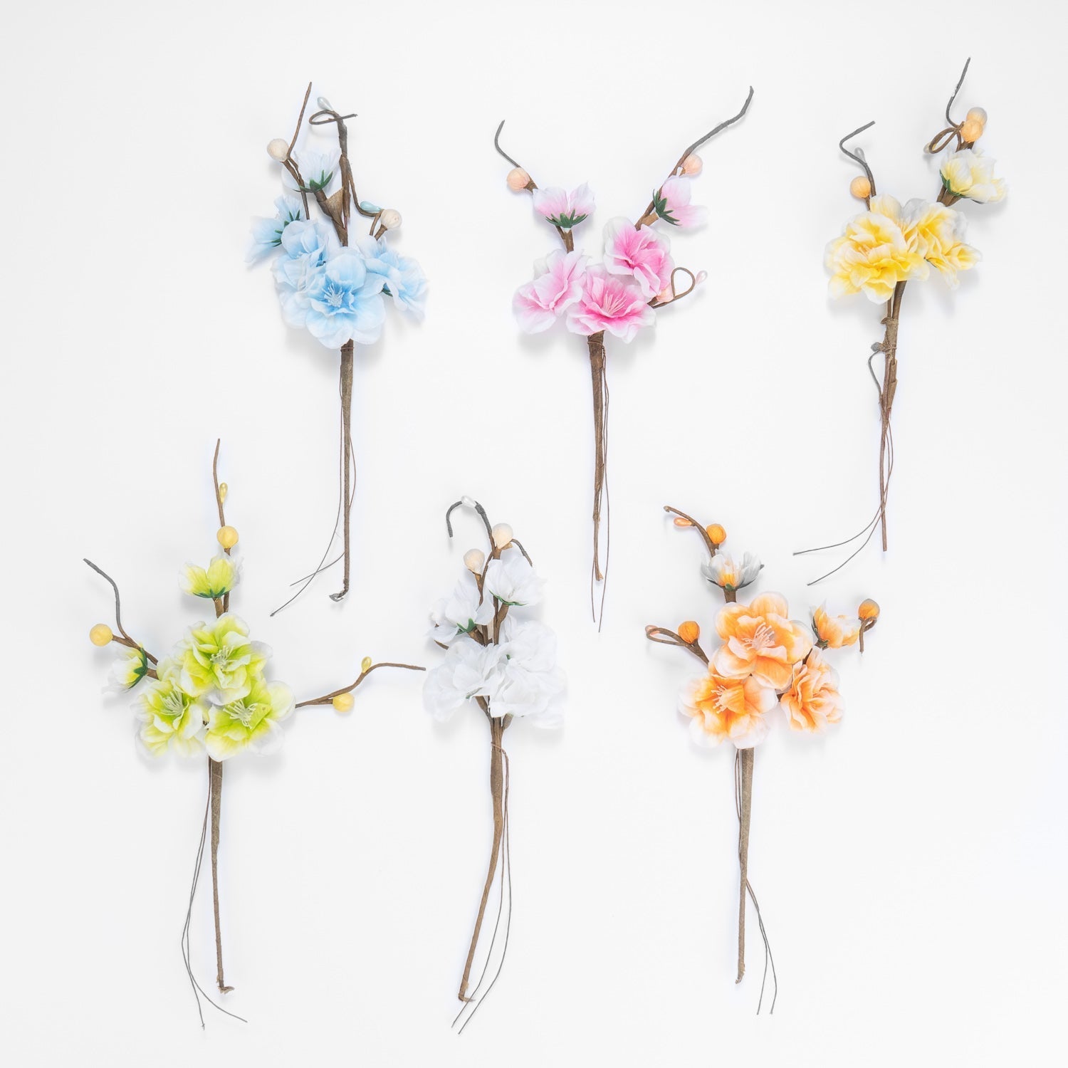 Pick Fiore di pesco colorato, fiori per uova di pasqua, decorazioni pasquali, confezionamento