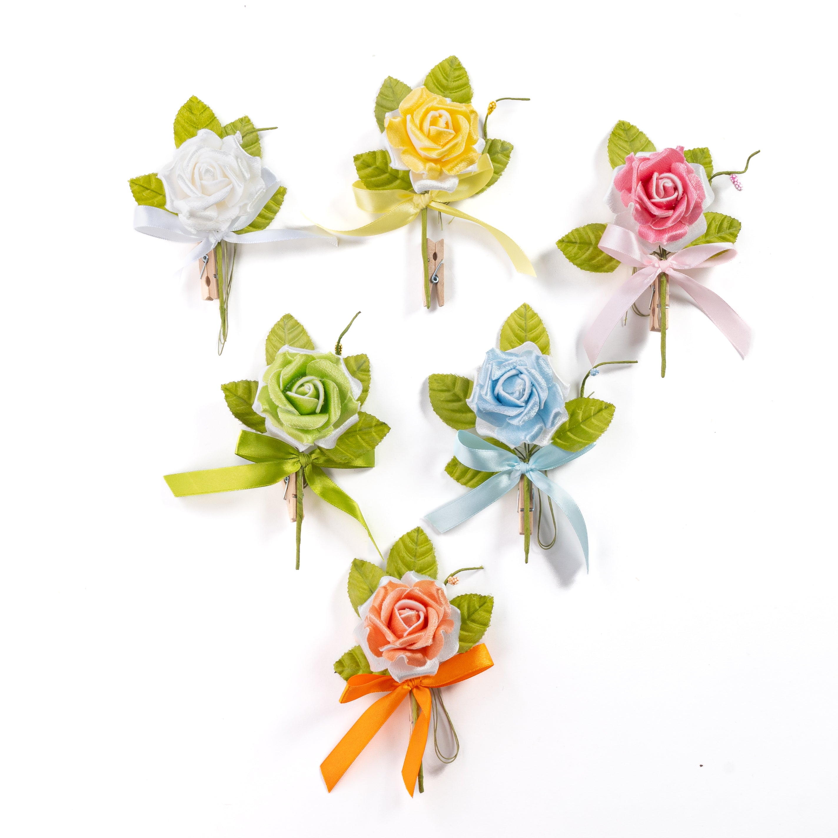 Pick Rosa piccola satinata, fiori per uova di pasqua, decorazioni pasquali, confezionamento