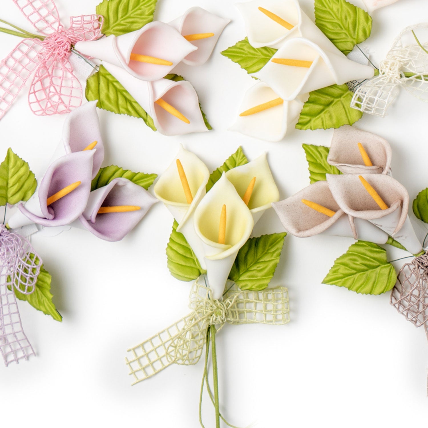 Pick Fiore 3 Calle, fiori per uova di pasqua, decorazioni pasquali, confezionamento