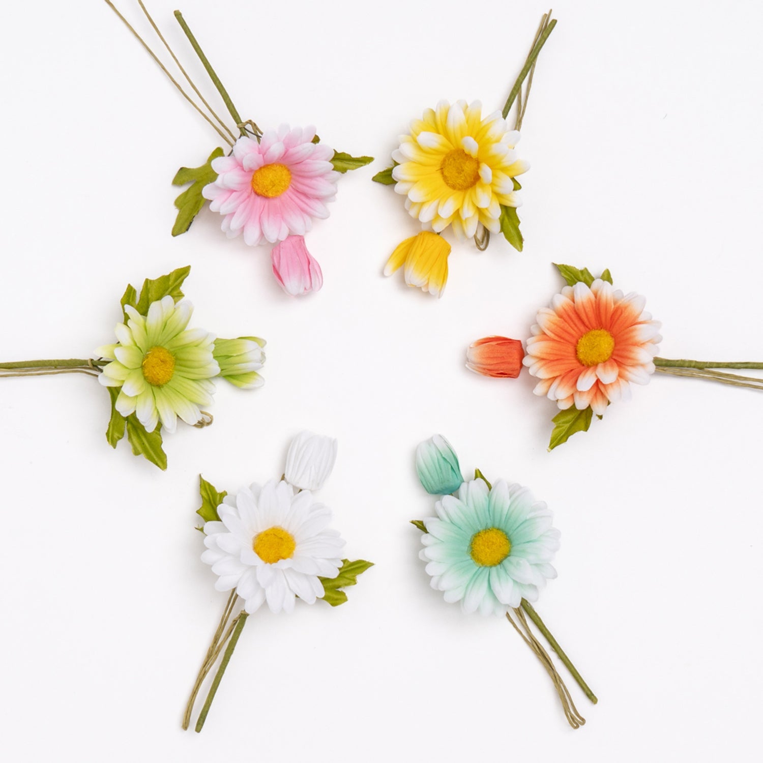 Pick Gerbera e bocciolo, fiori per uova di pasqua, decorazioni, confezionamento