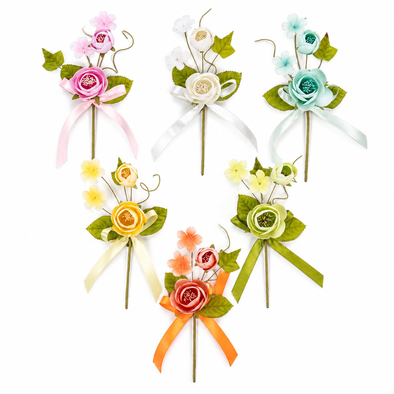 Pick Bocciolo di Rosa, fiori per uova di pasqua, decorazioni pasquali, confezionamento