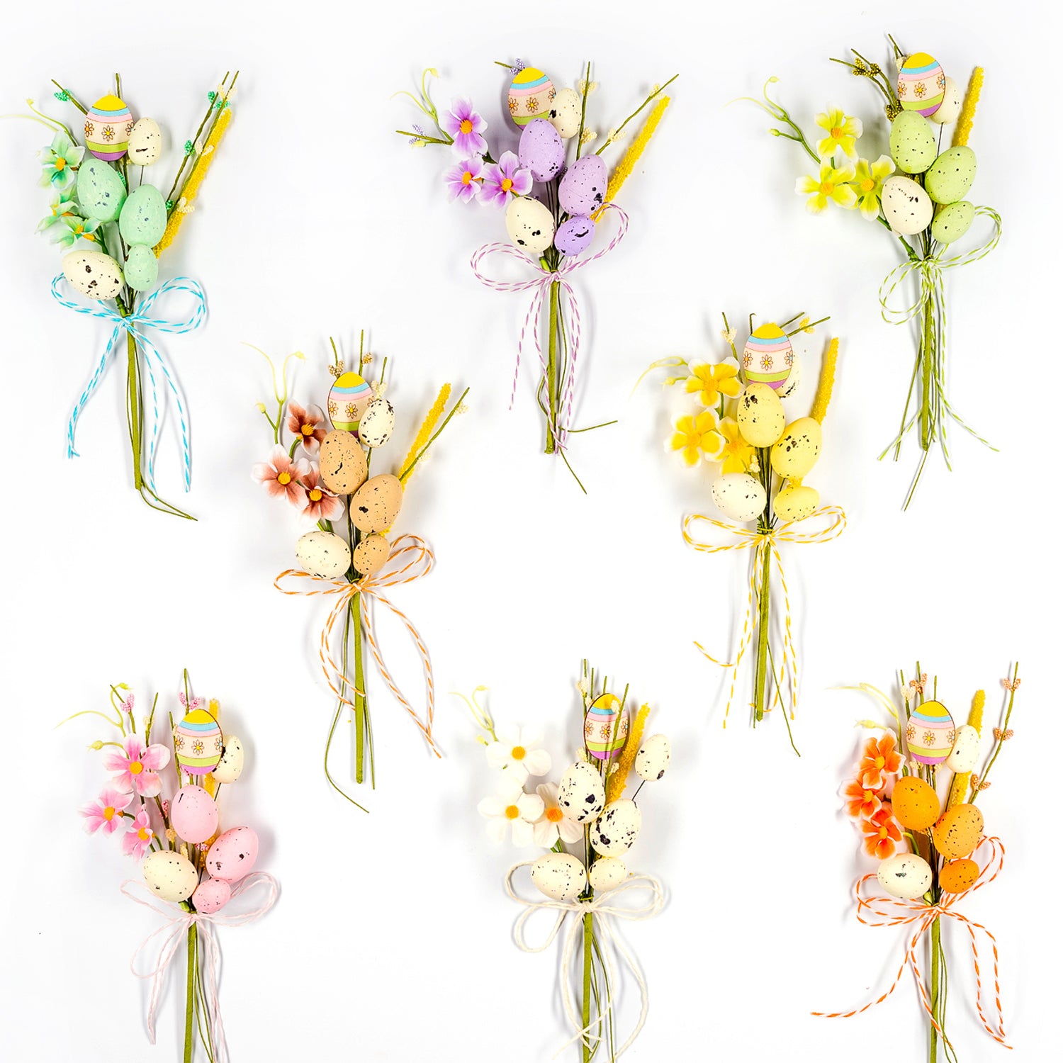 Pick Ovetti e fiorellini, fiori per uova di pasqua, decorazioni pasquali, confezionamento