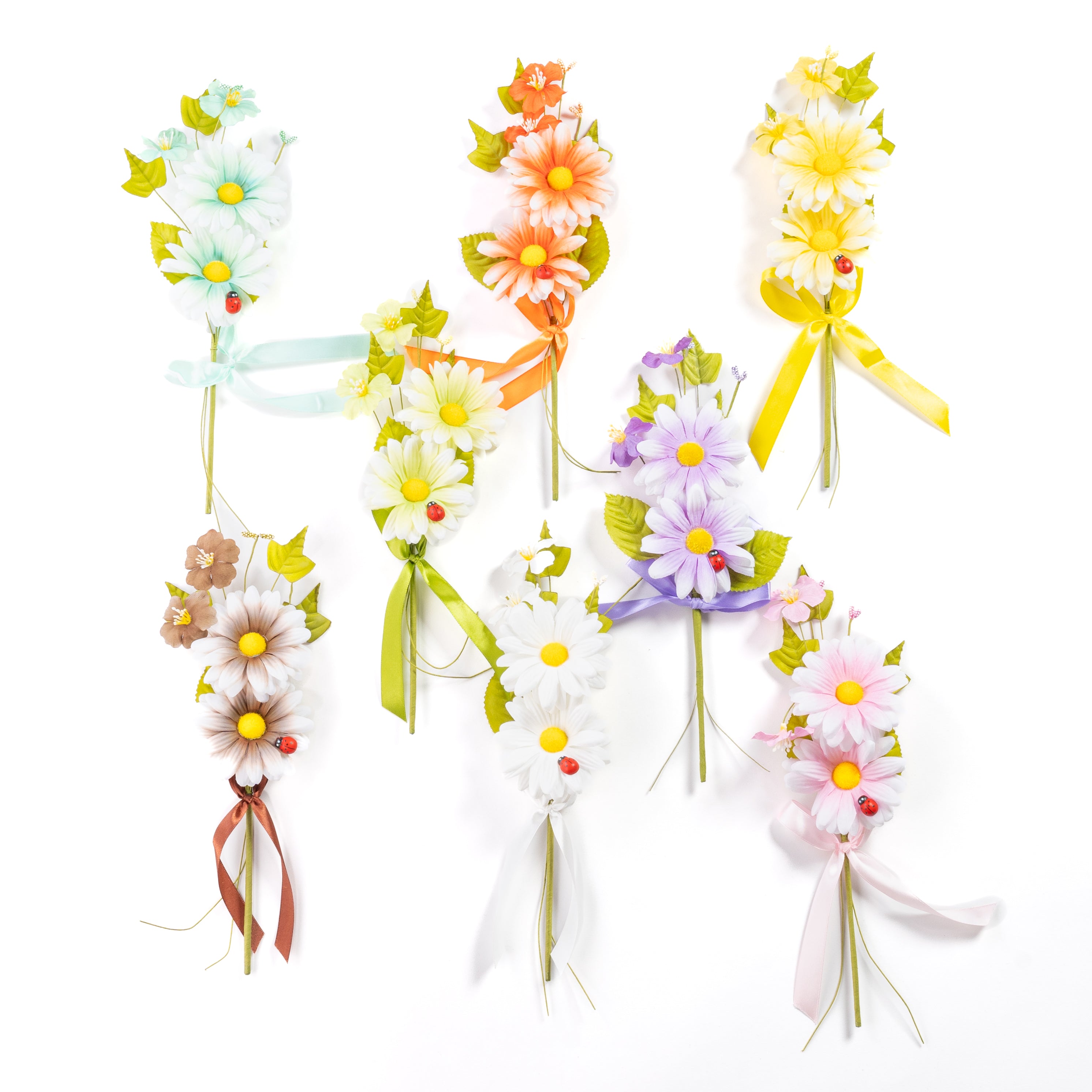 Pick Fiore Gerbera Doppia con fiori,  fiori per uova di pasqua, decorazioni pasquali, confezionamento