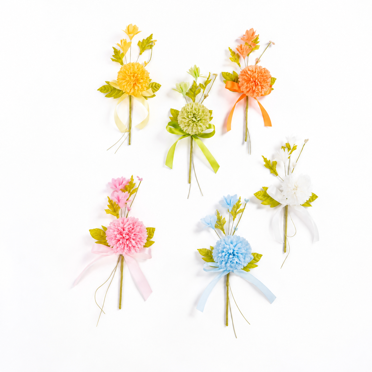 Pick Fiore Pon Pon medio,  fiori per uova di pasqua, decorazioni pasquali, confezionamento