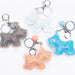 Portachiavi Donna con cane in tessuto brillantinato e perla colorata, venduto in confezioni da 12 pezzi in colori assortiti , De Luca srl, sorprese, per donna, uova di pasqua, idea regalo, bijoux, gadget, accessori, bomboniera