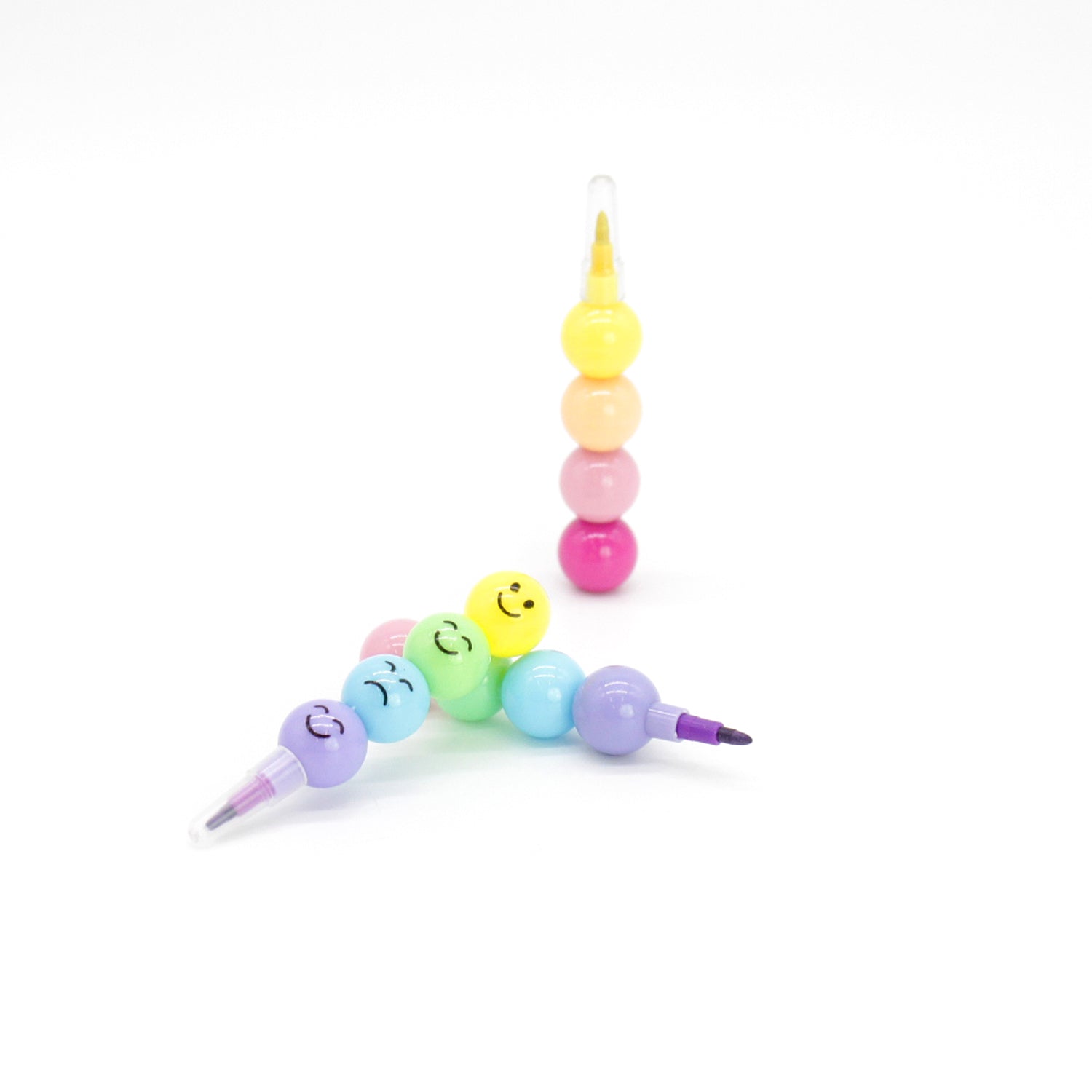 Pastelli a cera intercambiabili con faccine emoticon, sorprese per uova di pasqua, gadget