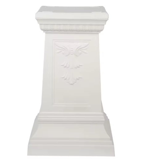 Alzata Decorativa Bianca con Decoro,  composizioni floreali,allestimento eventi