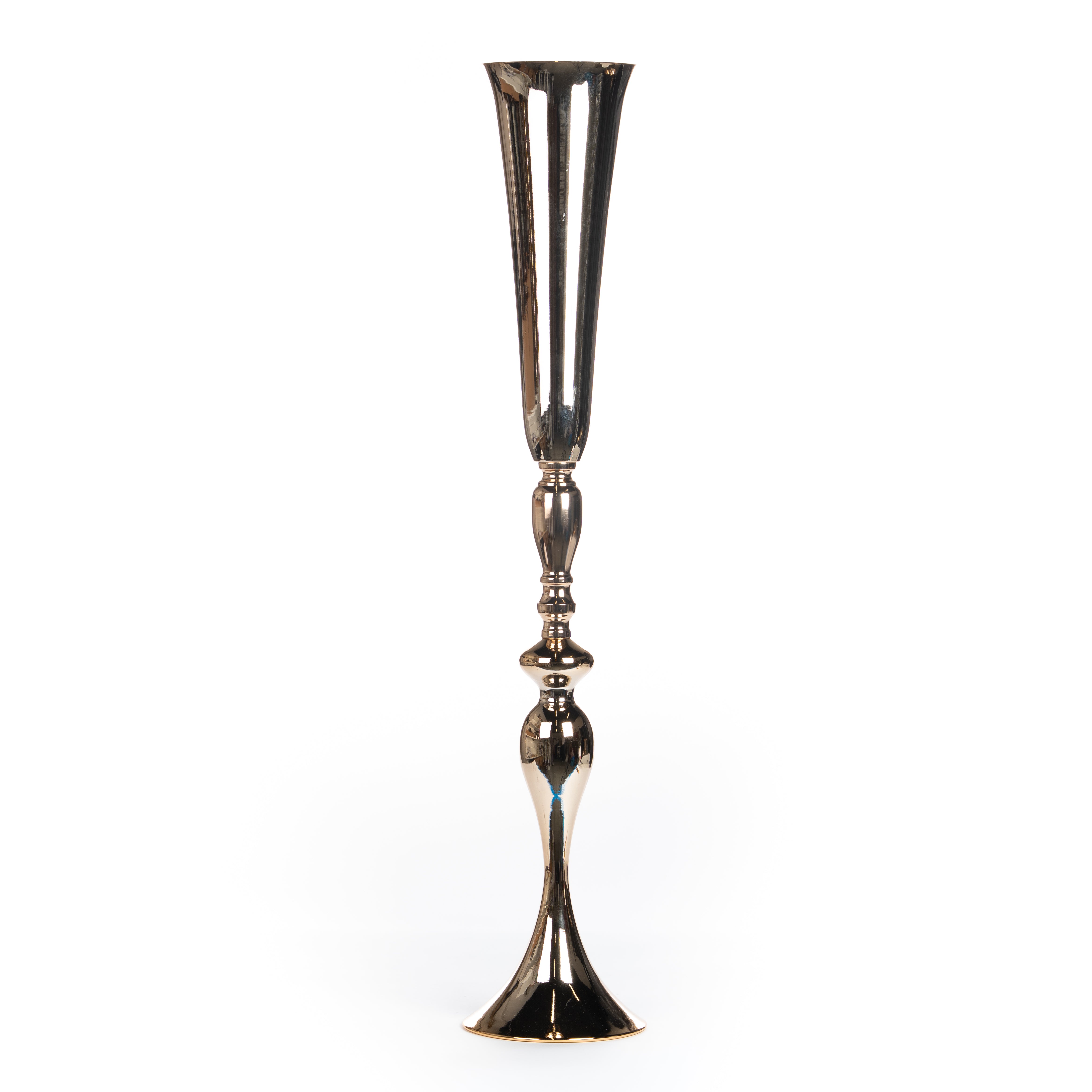 Vaso slim color oro 74cm, composizioni floreali,allestimento eventi
