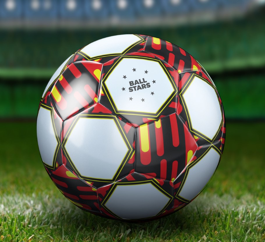 Pallone da calcio rosso/nero, sorprese per uova di pasqua, gadget