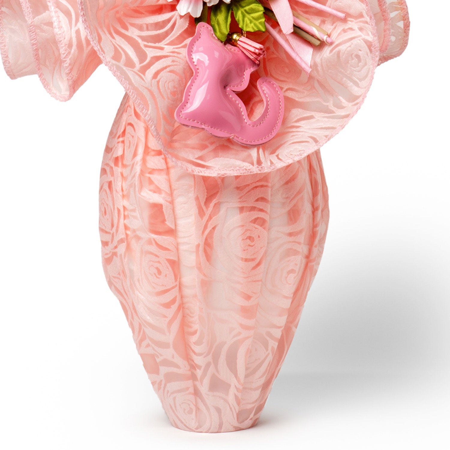 Tessuto in TNT per uova di pasqua e colombe, con fantasia Rosa, Rosa Cipria