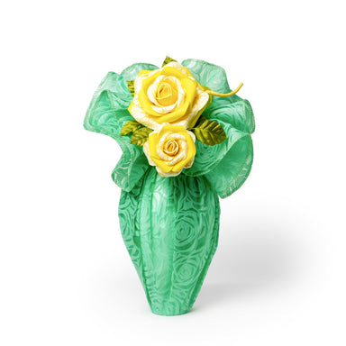 Tessuto in TNT per uova di pasqua 120cm, con fantasia Rosa, Verde Menta