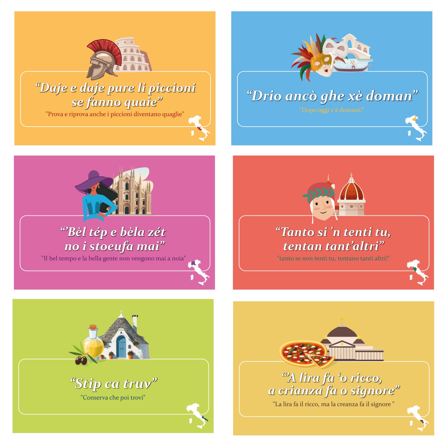 Calamita Proverbi Italiani, sorprese per uova di pasqua, gadget