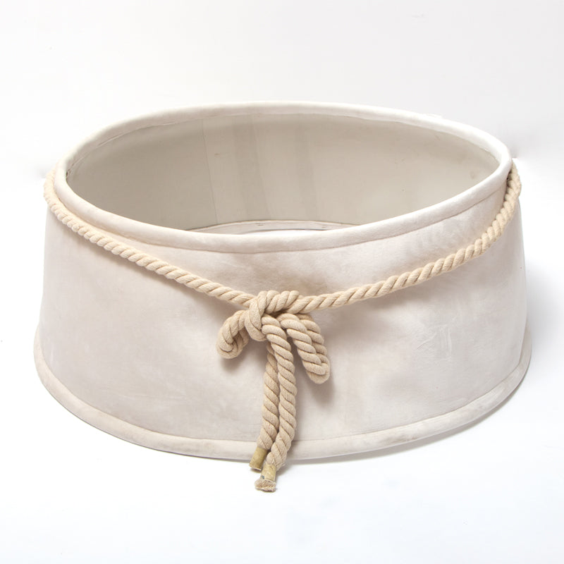 Copribase per albero in velluto bianco 65X53X23CM