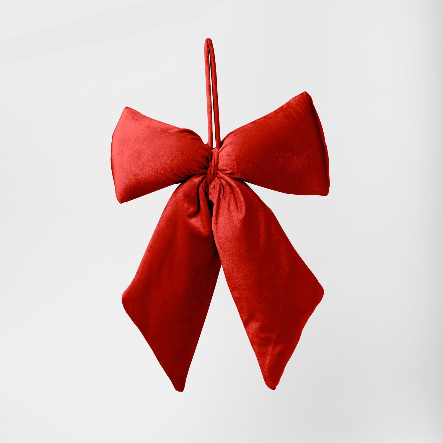 Fiocco in velluto rosso, decorazione Natalizia