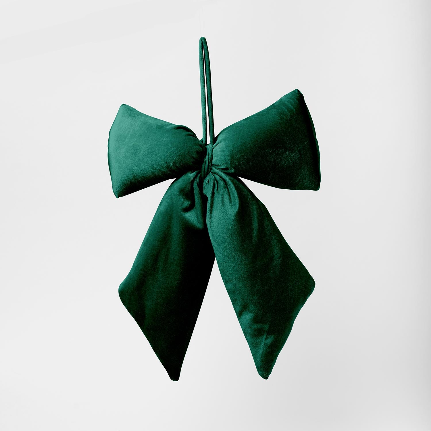 Fiocco in velluto verde, decorazione Natalizia