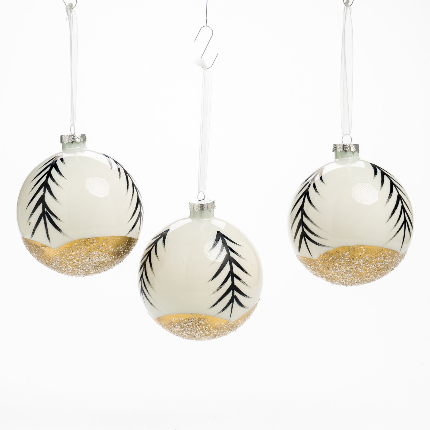 Box 3 Palline di Natale Foglia Tropical