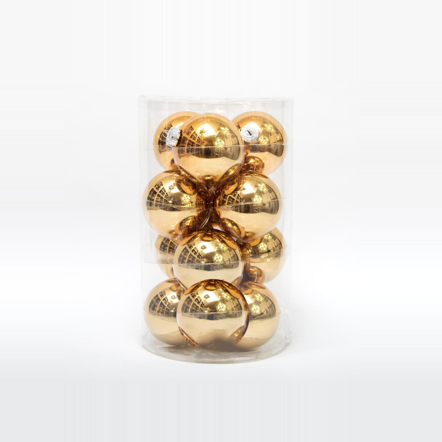 Pallina di Natale in plastica, colore oro metallizzato, diametro 20CM
