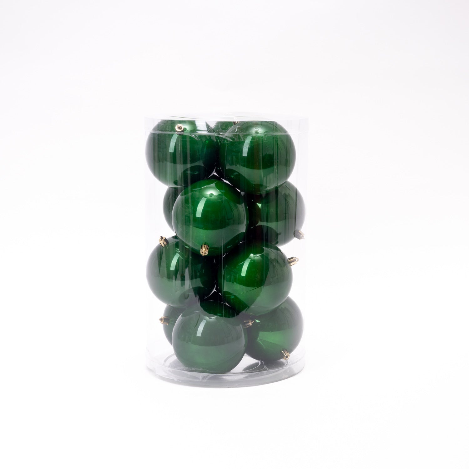Palline di Natale in plastica, colore verde foresta, diametro 12CM