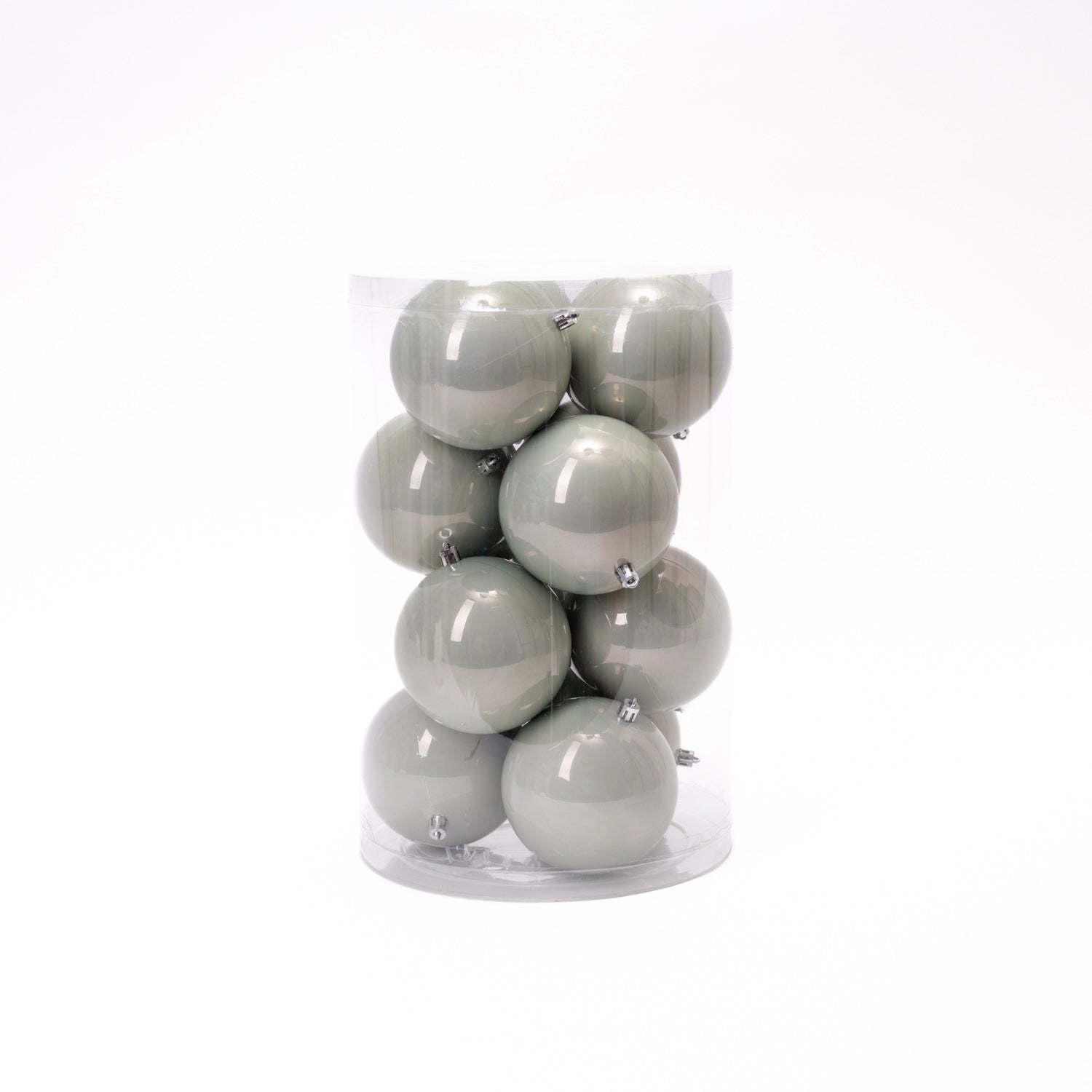 Palline di Natale in Plastica, colore grigio, diametro 4CM