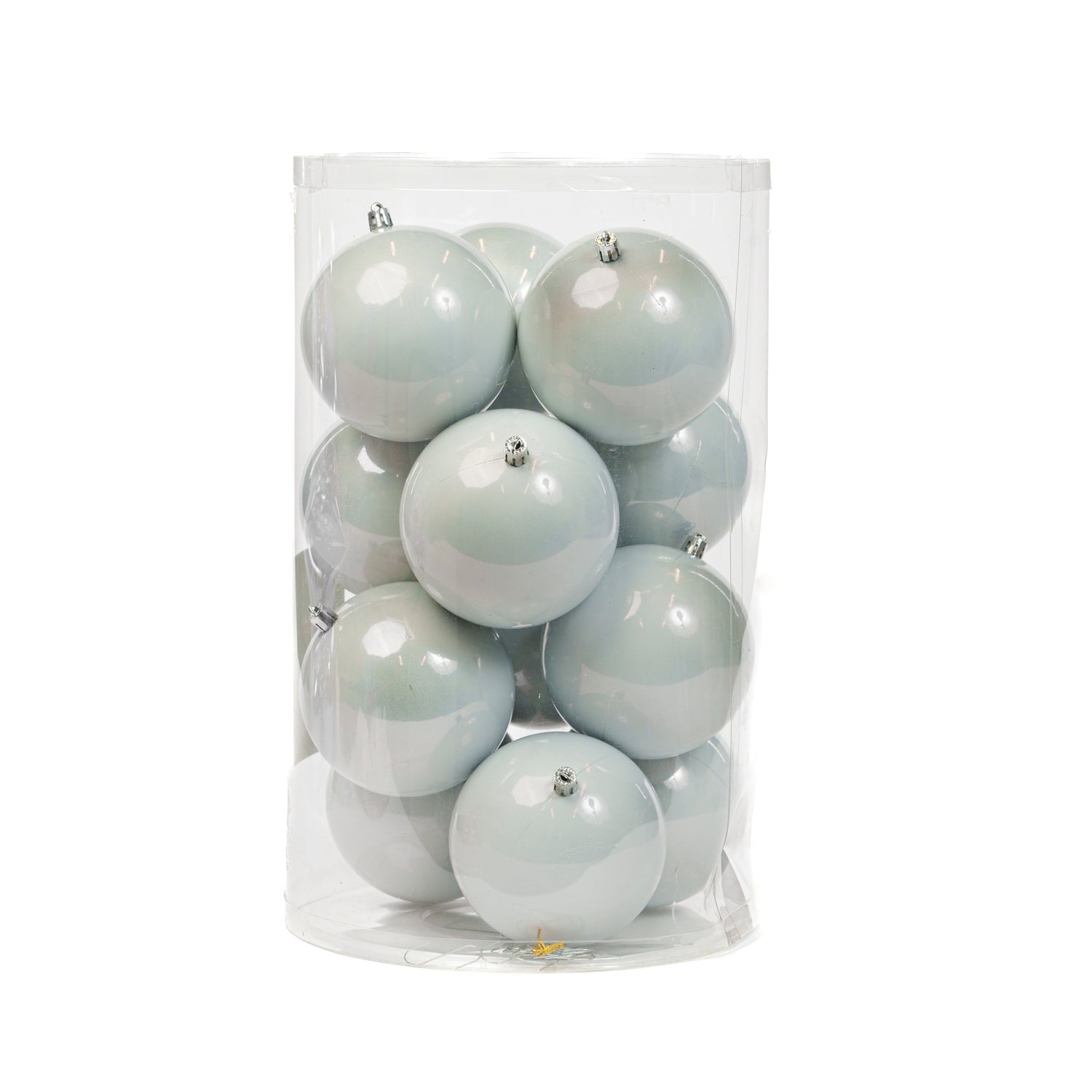 Palline di Natale in Plastica, colore grigio metallizzato, diametro 4CM