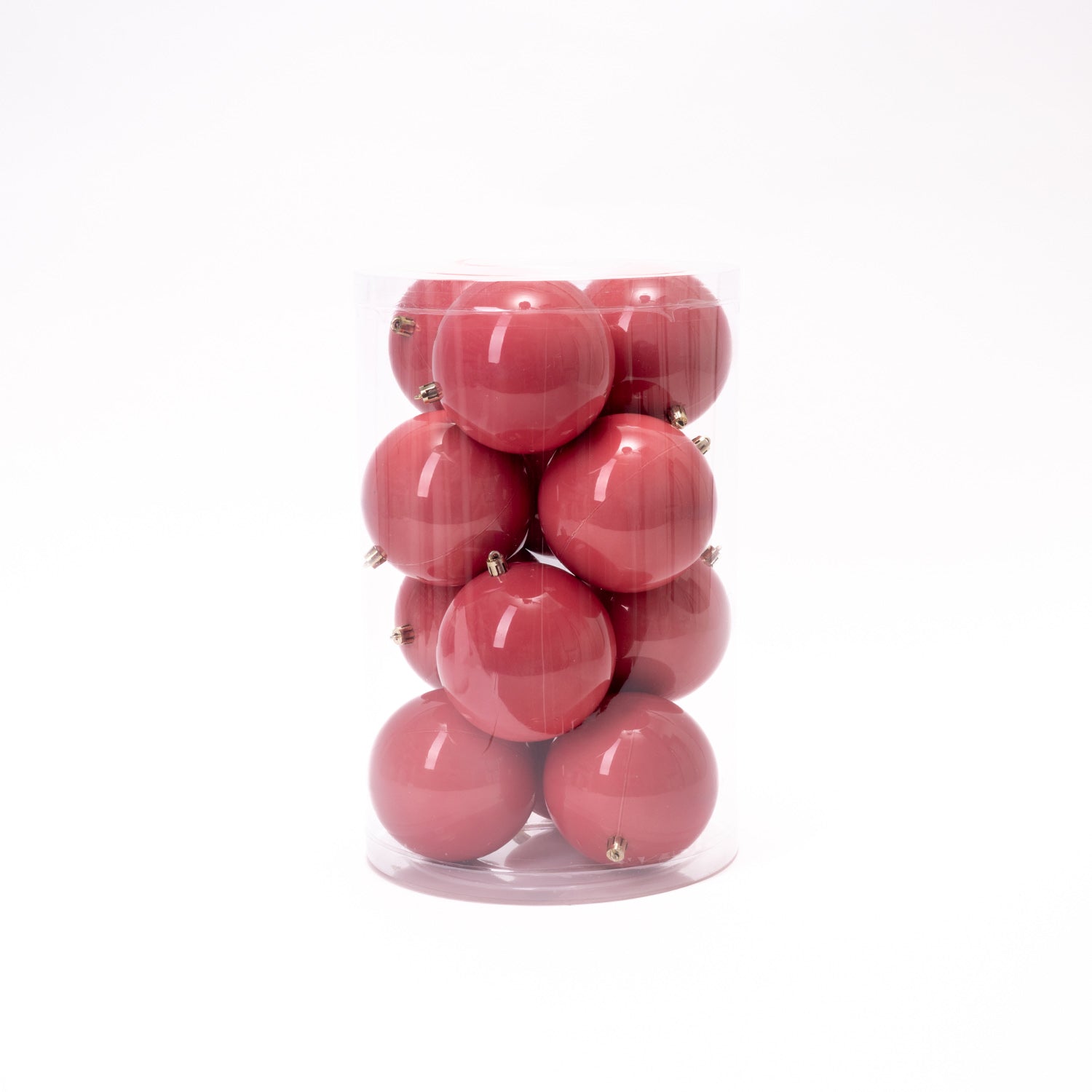 Palline di Natale in Plastica, colore rosa, diametro 4CM