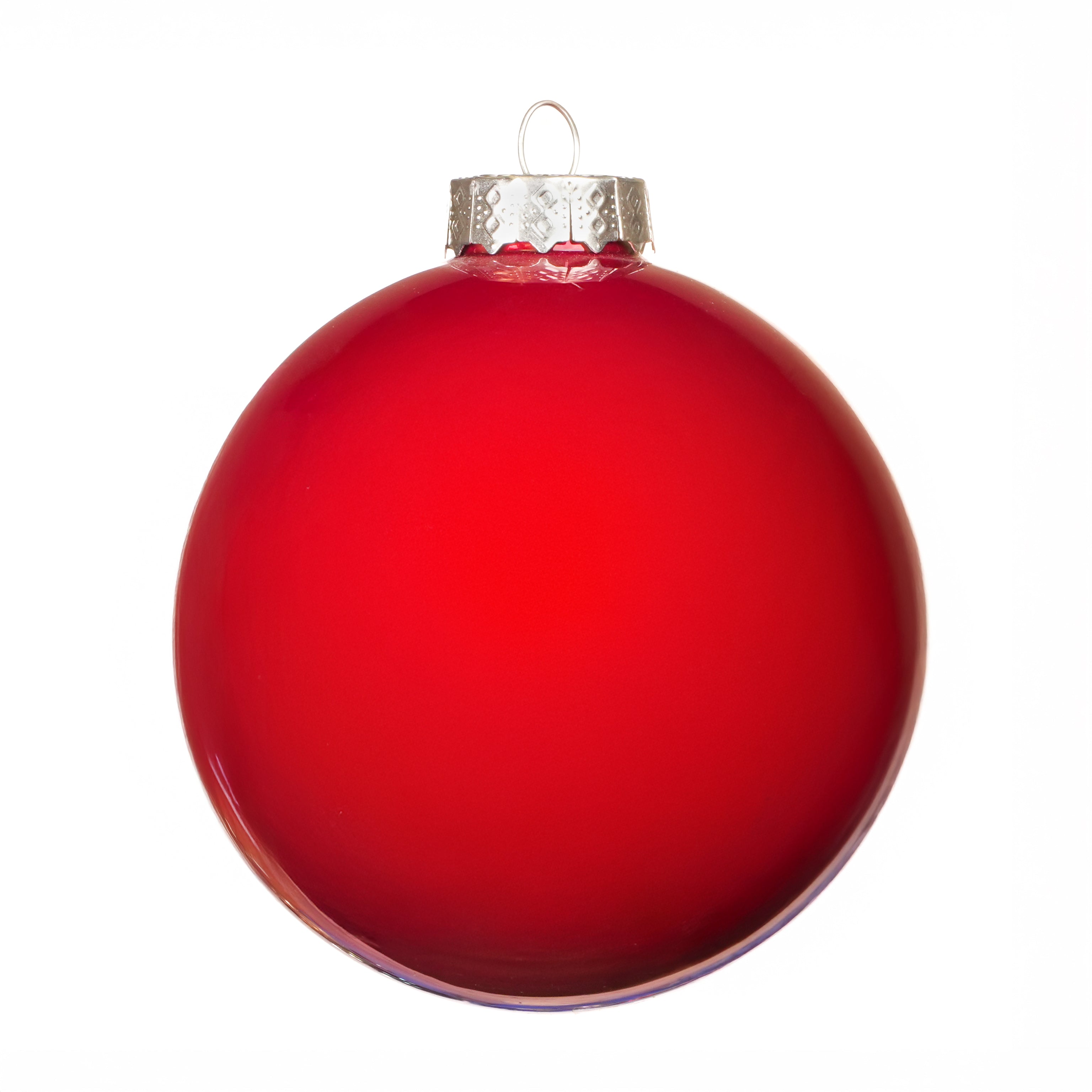 Sfera da 40 cm di colore rosso, decorazione Natalizia.