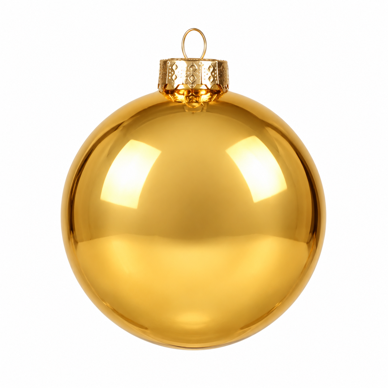 Sfera da 40 cm di colore oro metallizato, decorazione Natalizia.